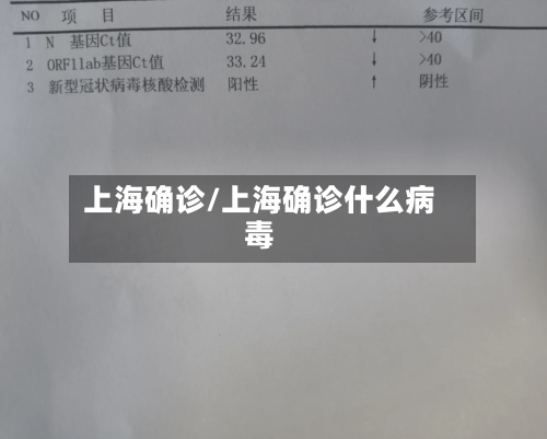 上海确诊/上海确诊什么病毒-第2张图片