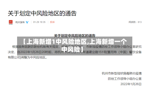 【上海新增1中风险地区,上海新增一个中风险】-第2张图片