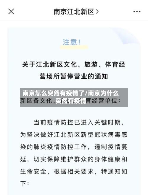 南京怎么突然有疫情了/南京为什么突然有疫情-第2张图片