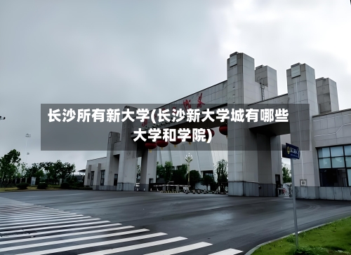 长沙所有新大学(长沙新大学城有哪些大学和学院)-第2张图片