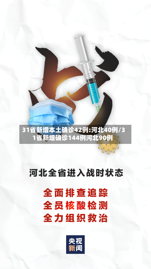 31省新增本土确诊42例:河北40例/31省新增确诊144例河北90例-第2张图片
