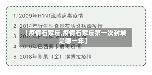 【疫情石家庄,疫情石家庄第一次封城是哪一年】-第2张图片