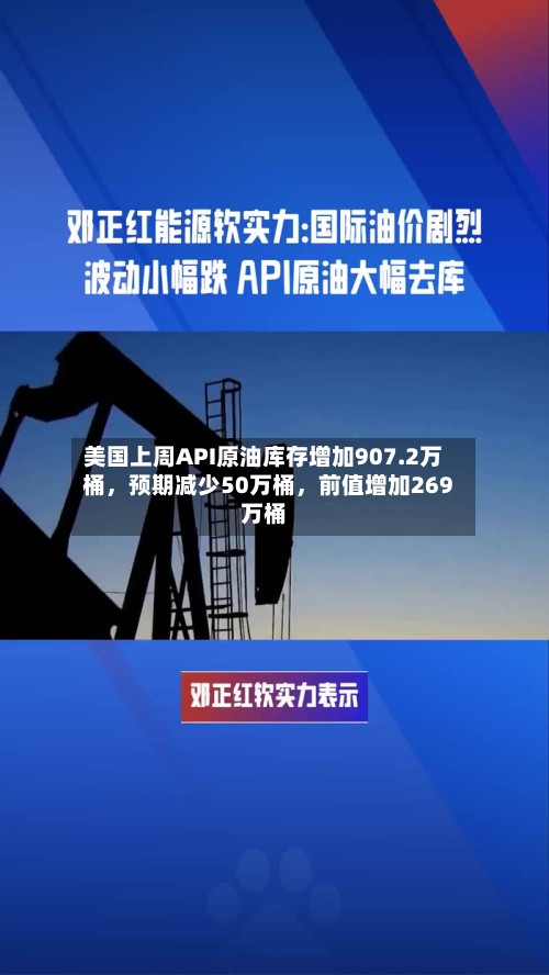 美国上周API原油库存增加907.2万桶	，预期减少50万桶，前值增加269万桶-第2张图片