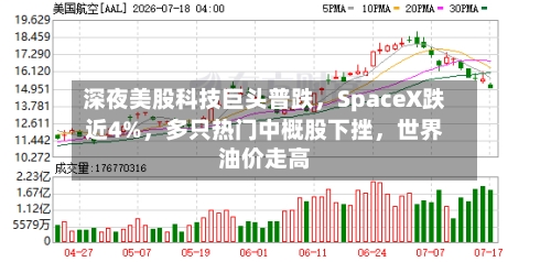 深夜美股科技巨头普跌，SpaceX跌近4%，多只热门中概股下挫，世界油价走高
