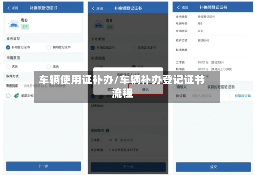 车辆使用证补办/车辆补办登记证书流程