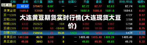 大连黄豆期货实时行情(大连现货大豆价)-第2张图片