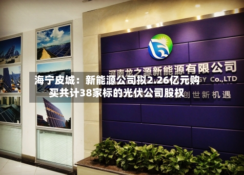 海宁皮城：新能源公司拟2.26亿元购买共计38家标的光伏公司股权-第1张图片