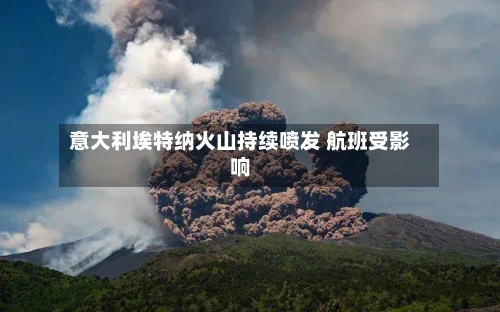 意大利埃特纳火山持续喷发 航班受影响