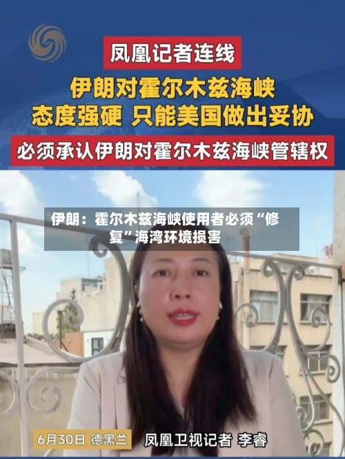 伊朗：霍尔木兹海峡使用者必须“修复”海湾环境损害-第2张图片
