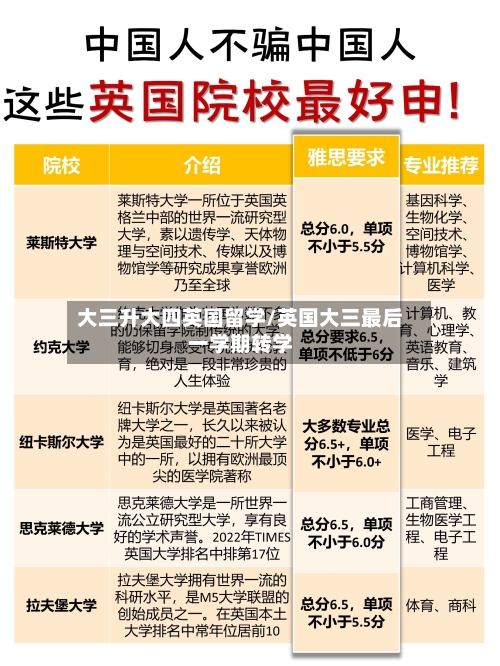 大三升大四英国留学/英国大三最后一学期转学-第2张图片
