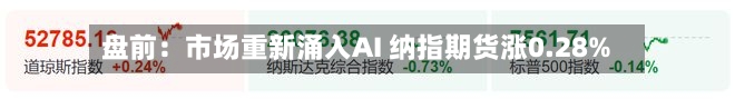 盘前:市场重新涌入AI 纳指期货涨0.28%-第1张图片