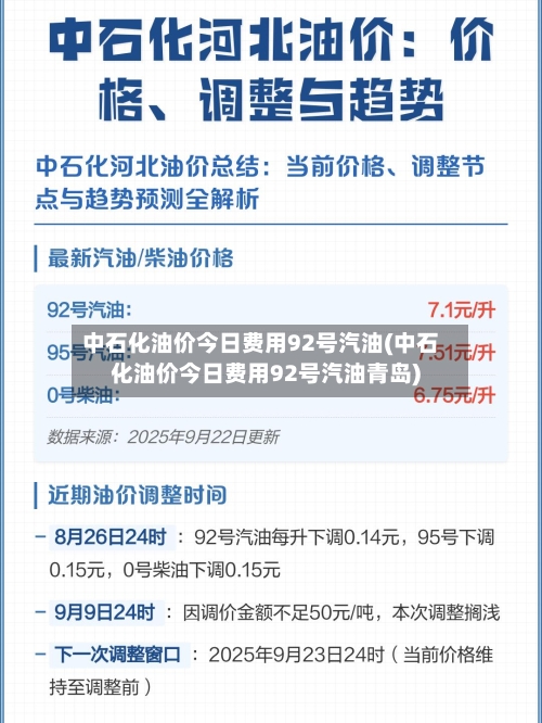 中石化油价今日费用92号汽油(中石化油价今日费用92号汽油青岛)