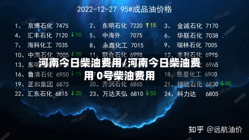 河南今日柴油费用/河南今日柴油费用 0号柴油费用