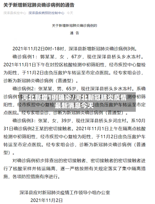 河北新增1例确诊/河北新冠肺炎疫情最新消息今天-第2张图片