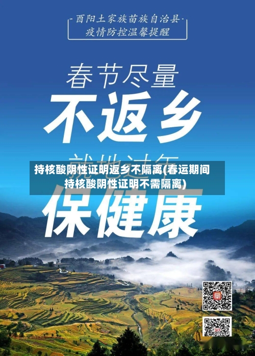 持核酸阴性证明返乡不隔离(春运期间持核酸阴性证明不需隔离)