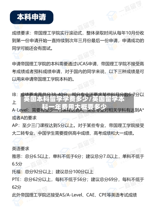 英国本科留学学费多少/英国留学本科一年费用大概要多少-第3张图片