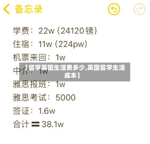【留学英国生活费多少,英国留学生活成本】