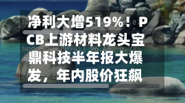 净利大增519%！PCB上游材料龙头宝鼎科技半年报大爆发，年内股价狂飙234%-第2张图片